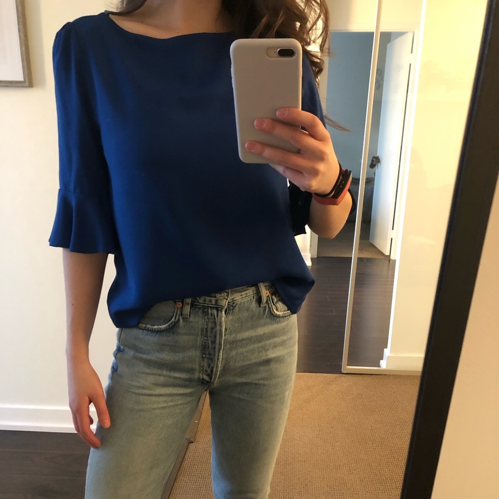 Blue Blouse - Size Small